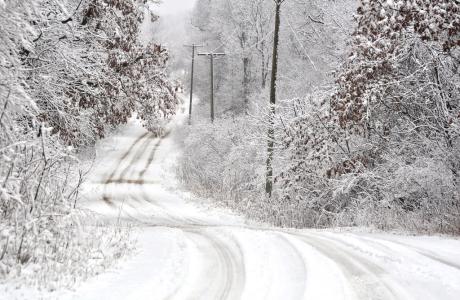 photo of snowy road