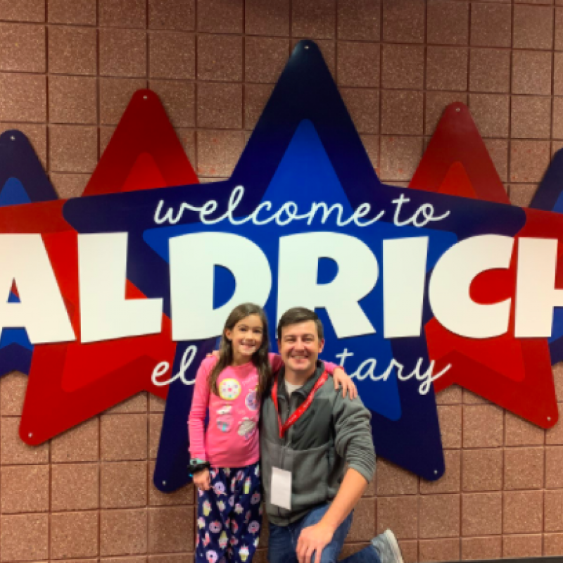 photo of student and her dad