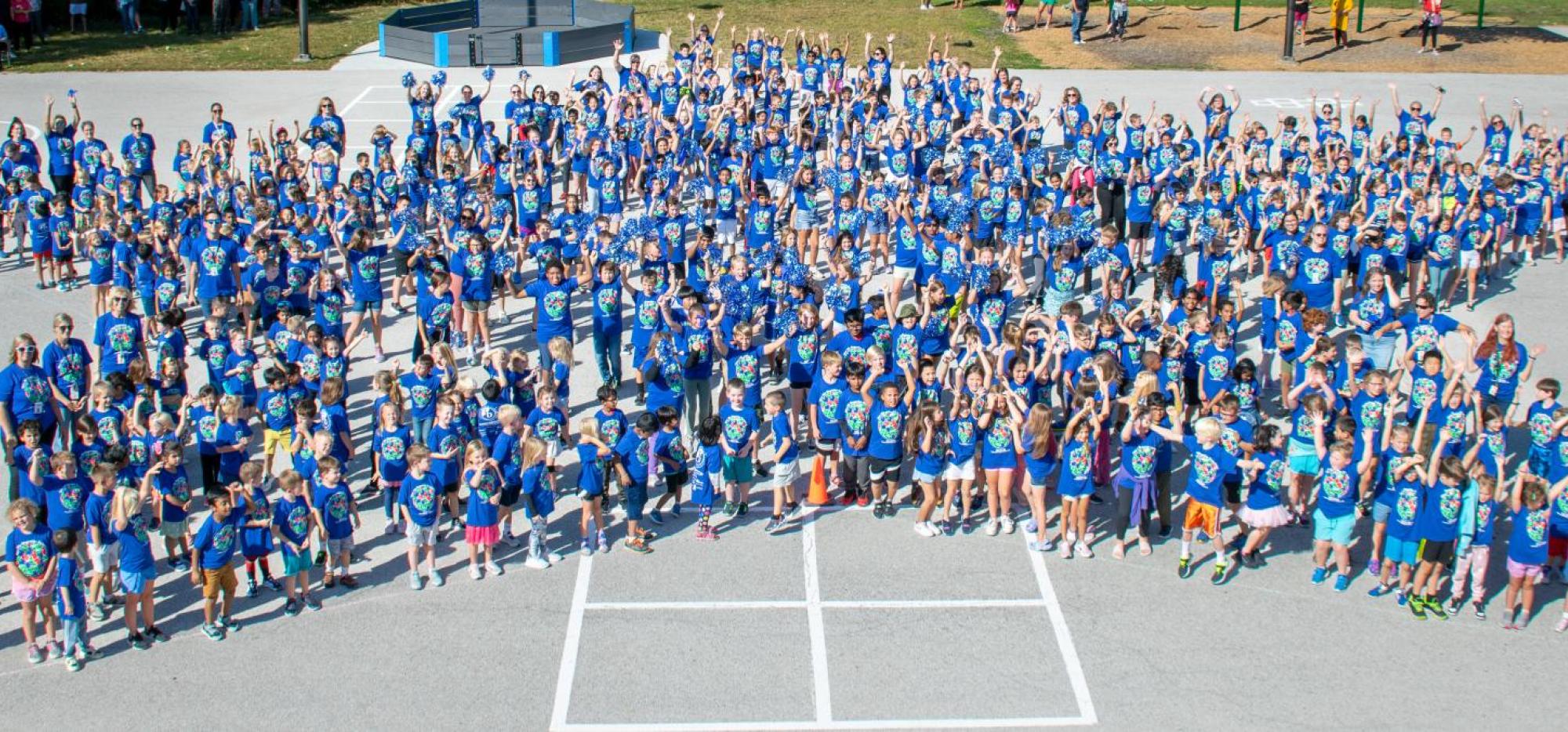 Entire School Gathered Together